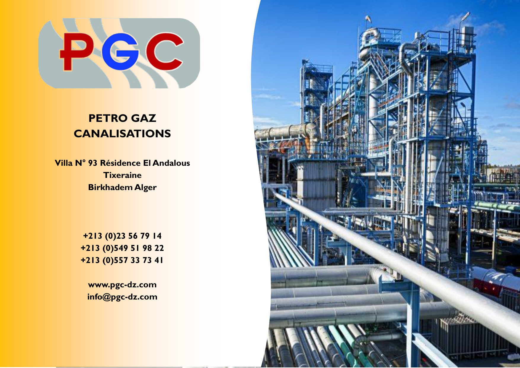 Couverture PGC et coordonnées